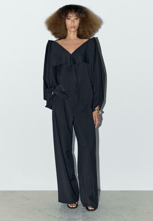 STUDIO - VOLUMINOUS V-NECK  - Blus - dark blue