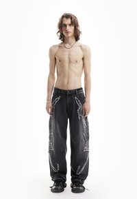 FAVELA PATCH UNISEX - Blugi loose fit - black washed