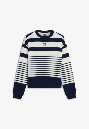 Tommy Jeans, BADGE SRTRIPE CREW - Sudadera - dark night navy