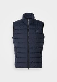 VEST REGULAR FIT STAND UP COLLAR ZIPPER - Vesta - dark night