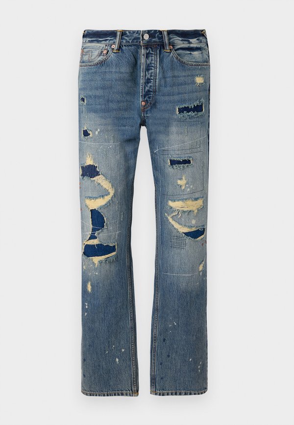 POCKET DISTRESSED  - Straight leg jeans - indigo2