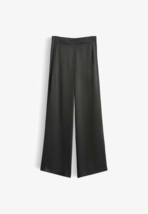 someday., HIGH RISE WIDE FLOW - Pantaloni - midnight olive