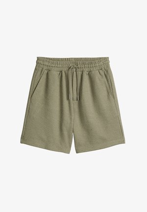 Marc O'Polo DENIM, MARC O'POLO DENIM SHORTS RELAXED MIT FEINER BOUCLÉ-STRUKTUR - Trainingsbroek - chalky sage
