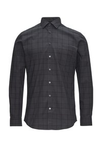 TAILORED FIT KARIERTES STRETCH - Hemd - dunkelgrau