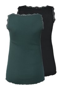 Zizzi 2-PACK WITH TRIM - Topp - scarab black