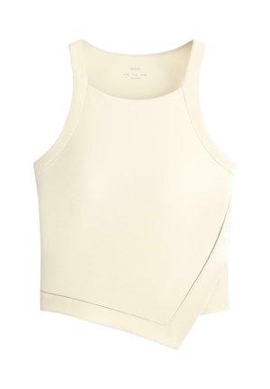 OYSHO, COMFORTLUX HALTER NECK HEMSTITCH TANK TOP - Débardeur - beige