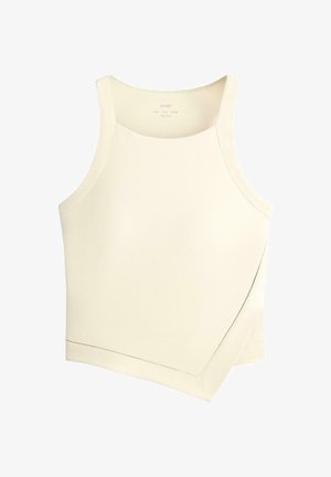 OYSHO, COMFORTLUX HALTER NECK HEMSTITCH TANK TOP - Top - beige