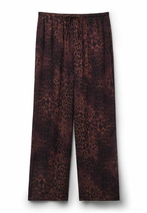 Calzedonia, DARK ANIMALIER - Stoffhose - brown