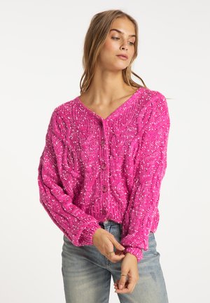 IZIA, Strickjacke - pink weiss
