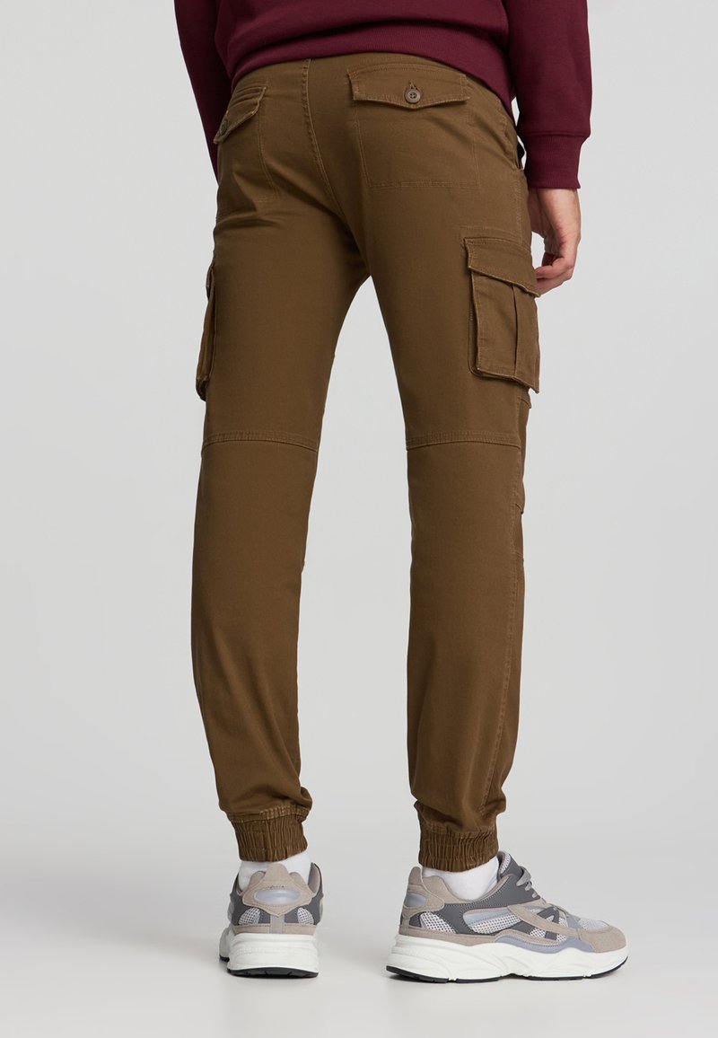 Terranova CON POLSINI Pantaloni cargo coccio/marrone screziato