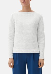 s.Oliver MIT MUSTERSTRUKTUR - Sweater - ecru
