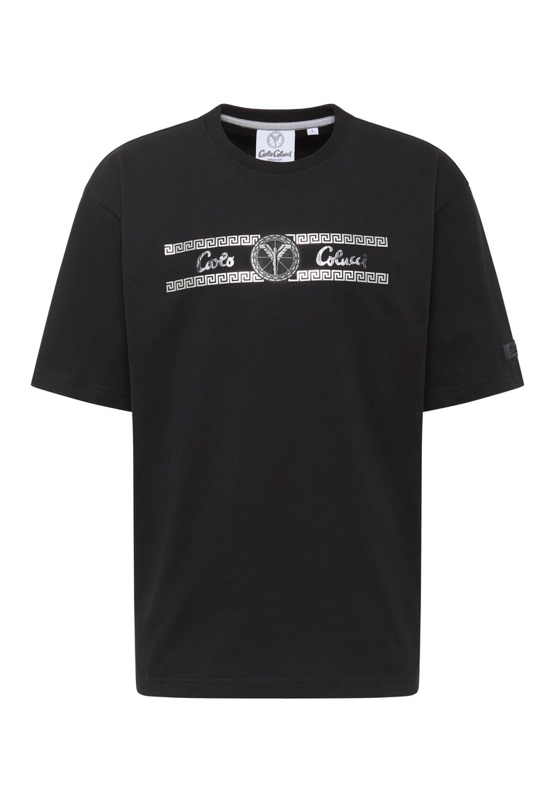 carlo colucci T-shirt print zwart