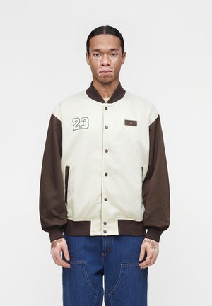 Jordan, REVERSIBLE COLLEGIATE VARSITY JACKET UNISEX - Pilotska jakna - coconut milk/baroque brown