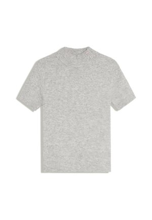 Bershka, SHORT SLEEVE PERKINS NECK SWEATER - T-shirt basique - grey