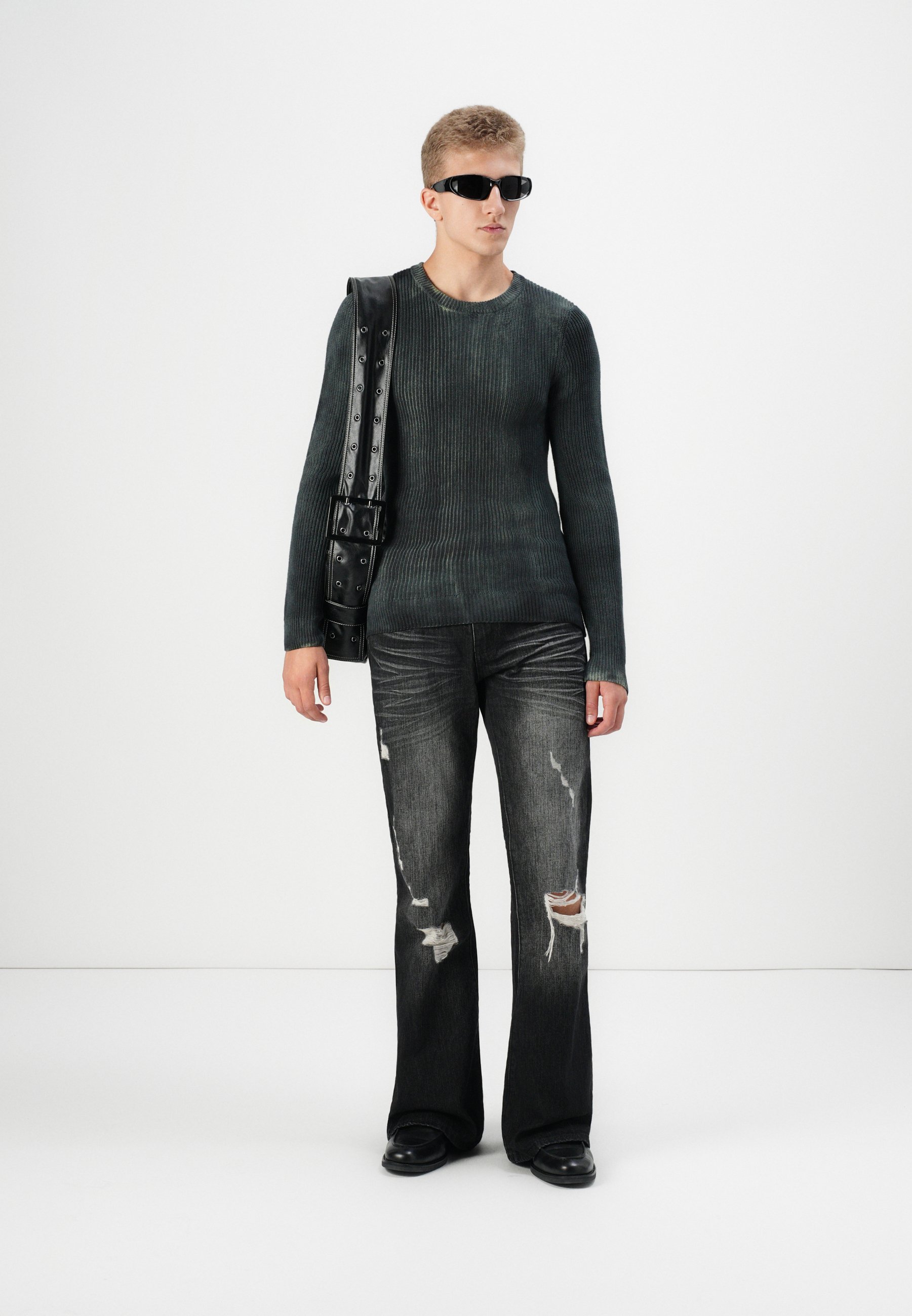 Jaded London CROSS STUD DRIFT - Jeans Tapered Fit - black