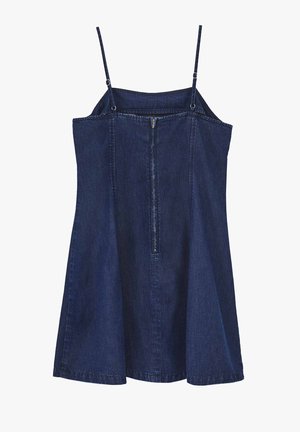 OXXO, OXXO SQUARE NECK ZIPPER DETAIL DRESS - Vestito di jeans - mid blue denim
