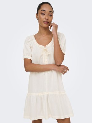 ONLY, ONLGOA Linen Short - Vestido informal - cloud dancer
