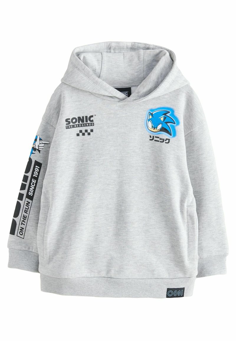 Sweat a capuche bleu grisé coton - MESNIL OS