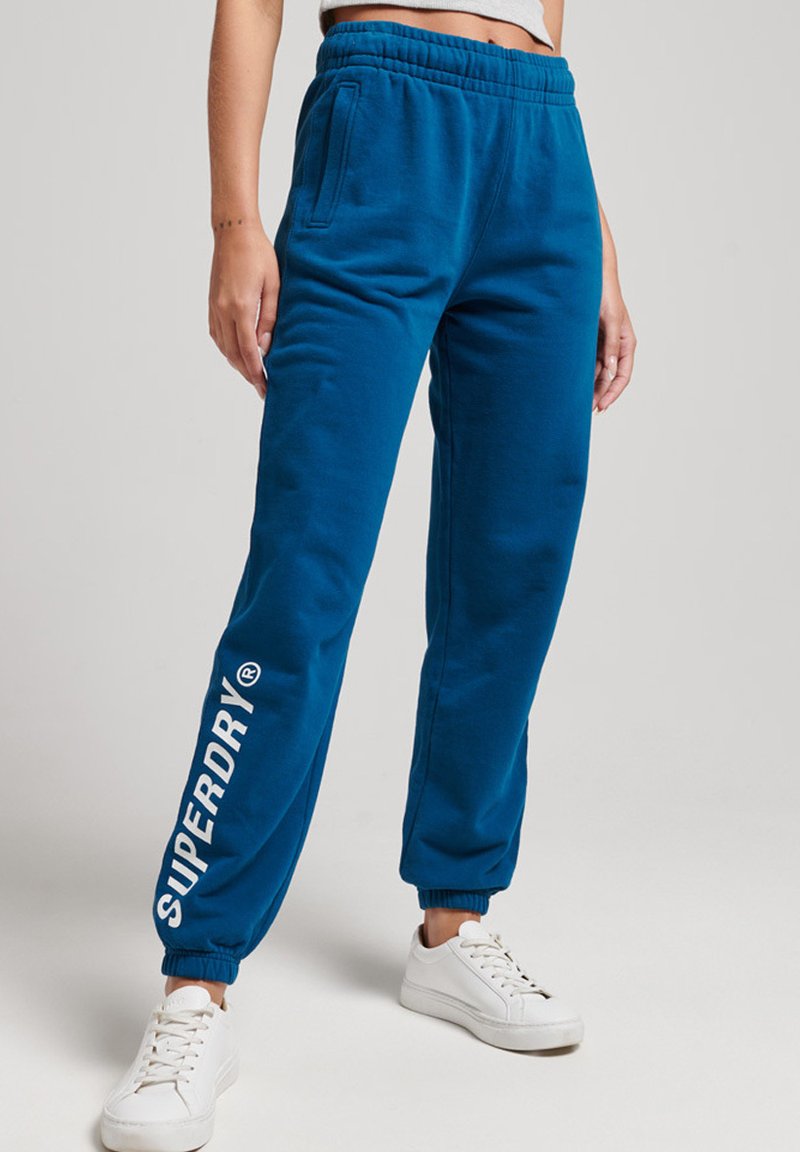 Superdry CORE Tracksuit bottoms sailor blue/blue Zalando.co.uk