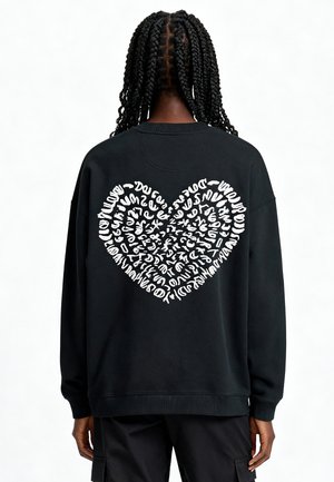CORAZON EMBROIDERY UNISEX OVERSIZE - Sweater - black