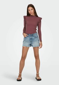 ONLY ONLSIA SALLY RUFFLE PULLOVER - Maglione - rose brown