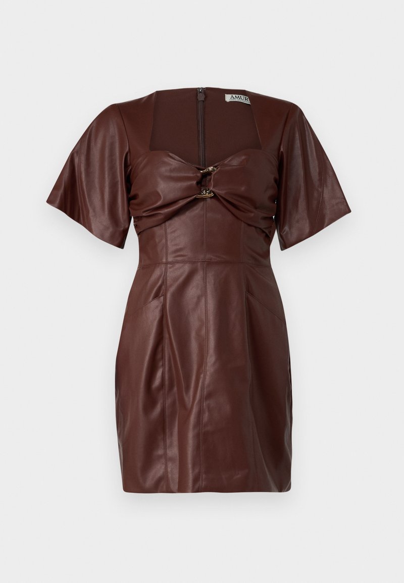 AMUR Cocktailjurk bruin AMUR Cocktailjurk bruin