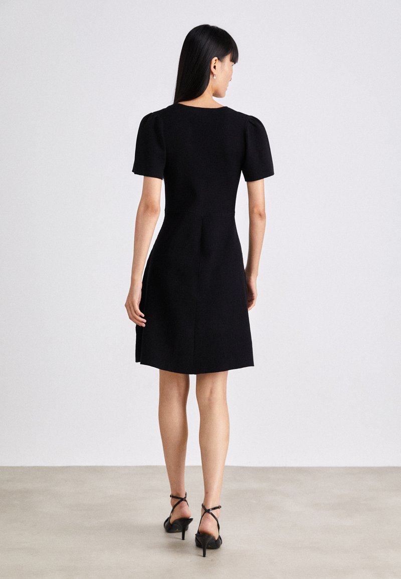 DKNY FIT AND FLARE FLUTTER - Jumper dress - black - Zalando.ie