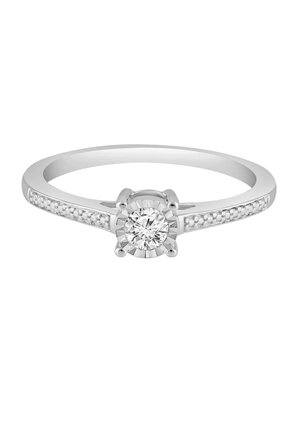 DIAMANT L'ÉTERNEL, Ring - white silver-coloured