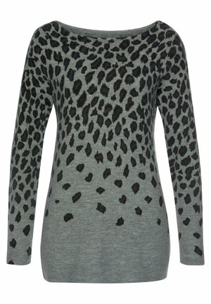 LASCANA, Jumper - grau-meliert-leo
