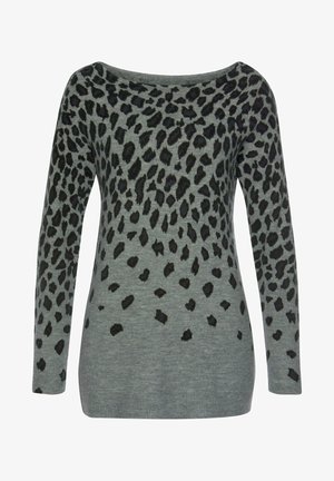 LASCANA, Jumper - grau-meliert-leo