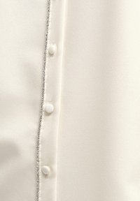 STONE EMBELLISHED - Button-down blouse - cream
