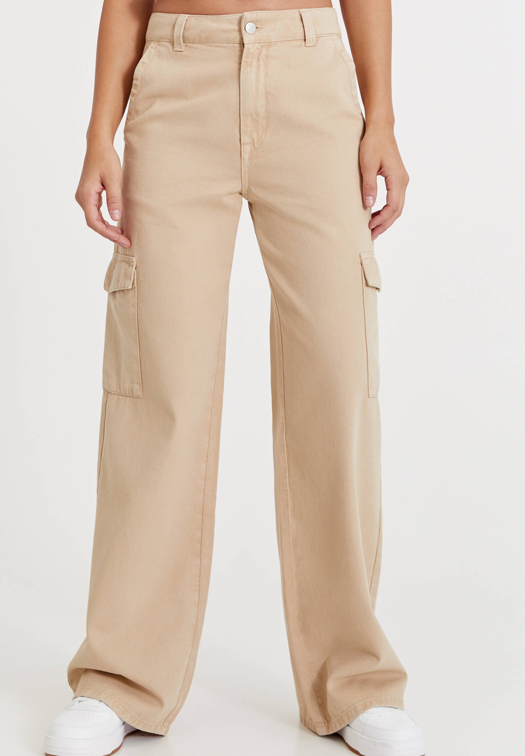 PULL\u0026BEAR Pantaloni cargo - mottled beige/beige screziato - Zalando