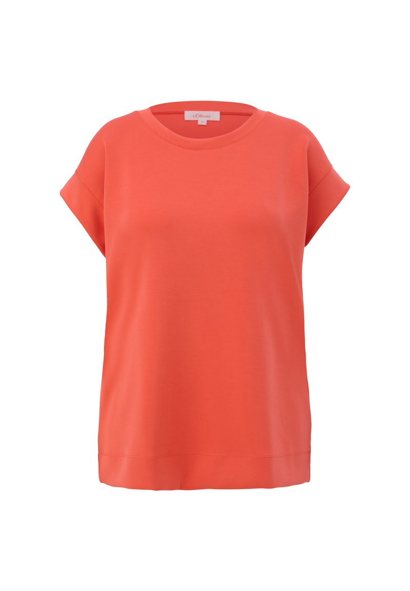 T-shirt Femme S.Oliver Taille 42 (L) Couleur Corail - Manches Courtes, Col Bateau - Occasion Très Bon état