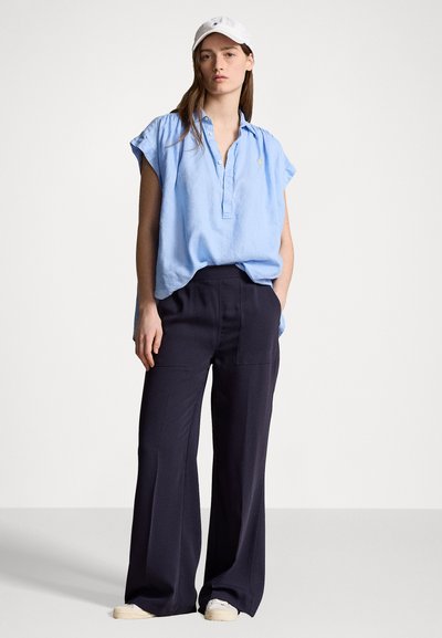Polo Ralph Lauren LINEN POPOVER SHIRT - Bluse - austin blue