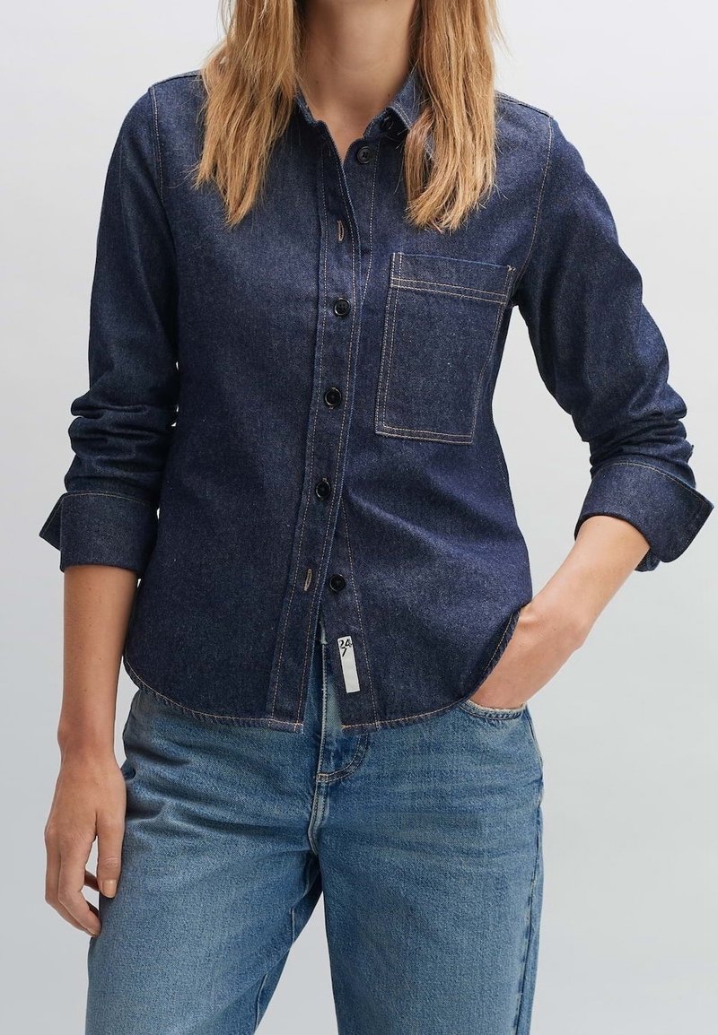 OPUS Chemisier - dark-blue denim