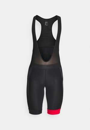 CORE ENDUR BIB SHORTS - Tights - black/bright red