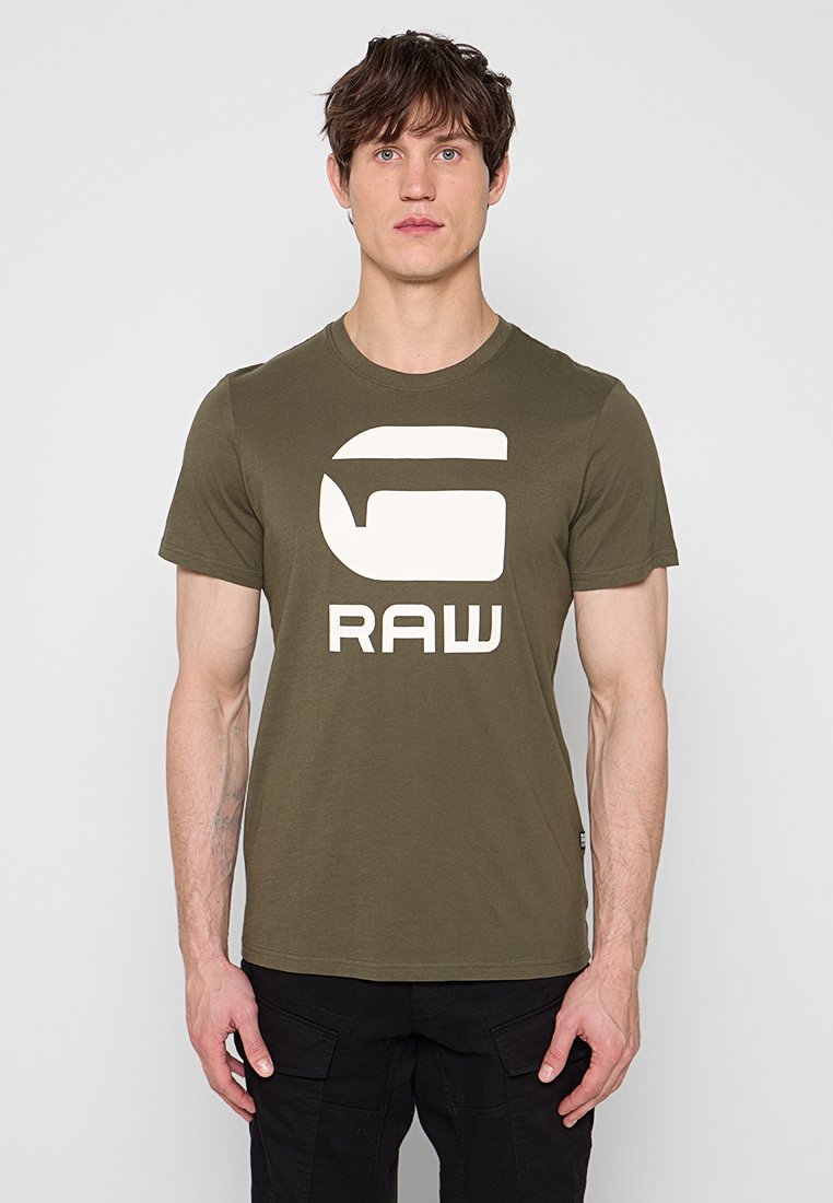 G-Star T-shirt print olijfgroen