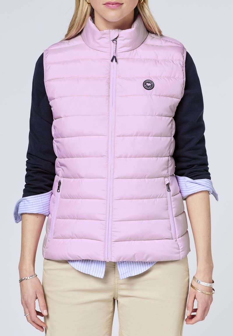 Polo Sylt IM GESTEPPTEN LOOK - Weste - orchid bouqu