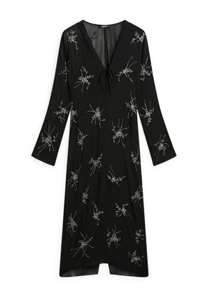 Massimo Dutti FLOWING  WITH EMBROIDERY  - Cocktail dress / Party dress - black