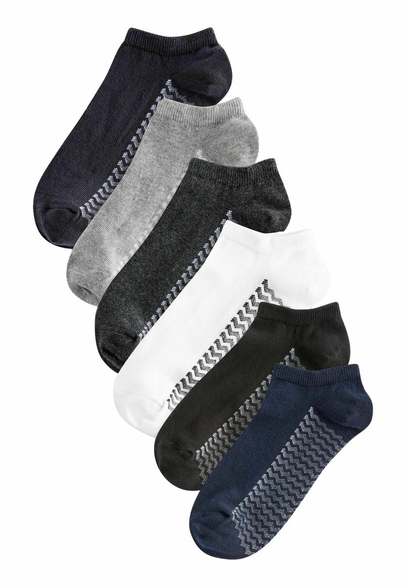 Next 6 PACK - Zoknik - white grey black zig zag