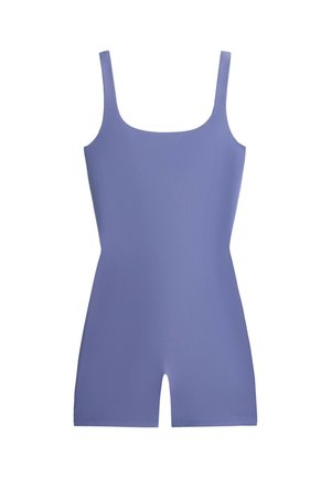 OYSHO, EVERMOVE SQUARE NECK SHORT JUMPSUIT - Combinaison - blueberry