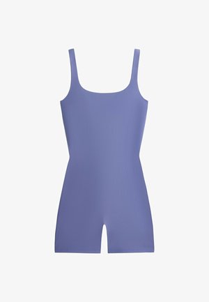 OYSHO, EVERMOVE SQUARE NECK SHORT JUMPSUIT - Combinaison - blueberry