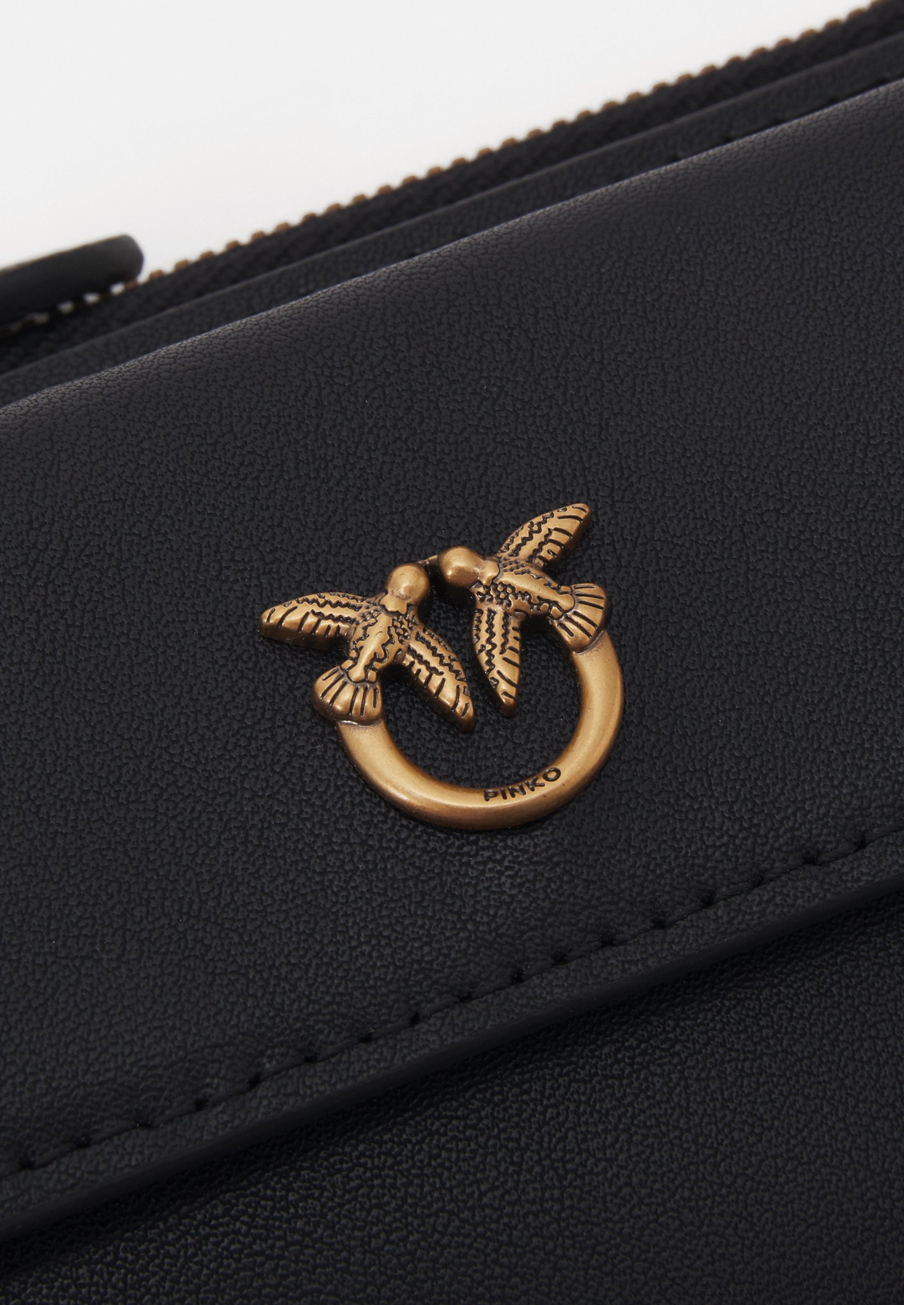 財布・小物その他 PINKO 'Compact' wallet Black Pinko COMPACT WALLET - Wallet - nero/antique gold-coloured
