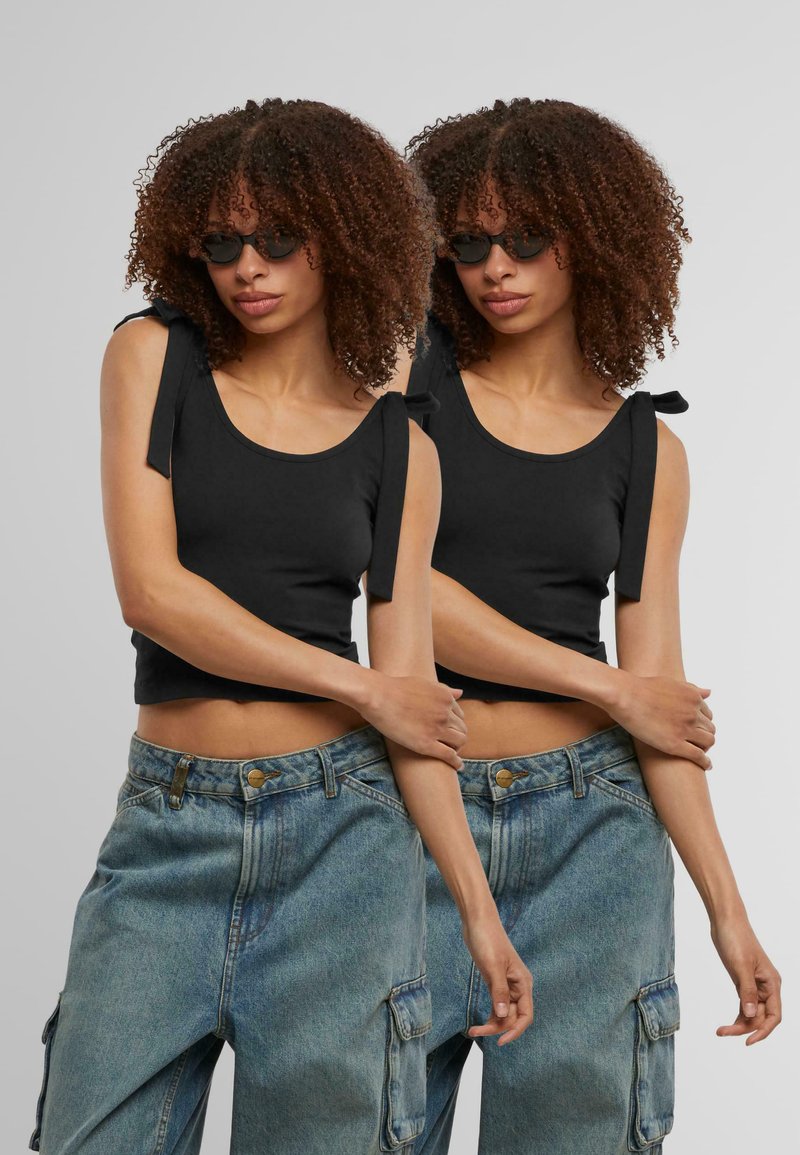 Urban Classics BASIC JERSEY TOP 2-PACK - Felső - black black