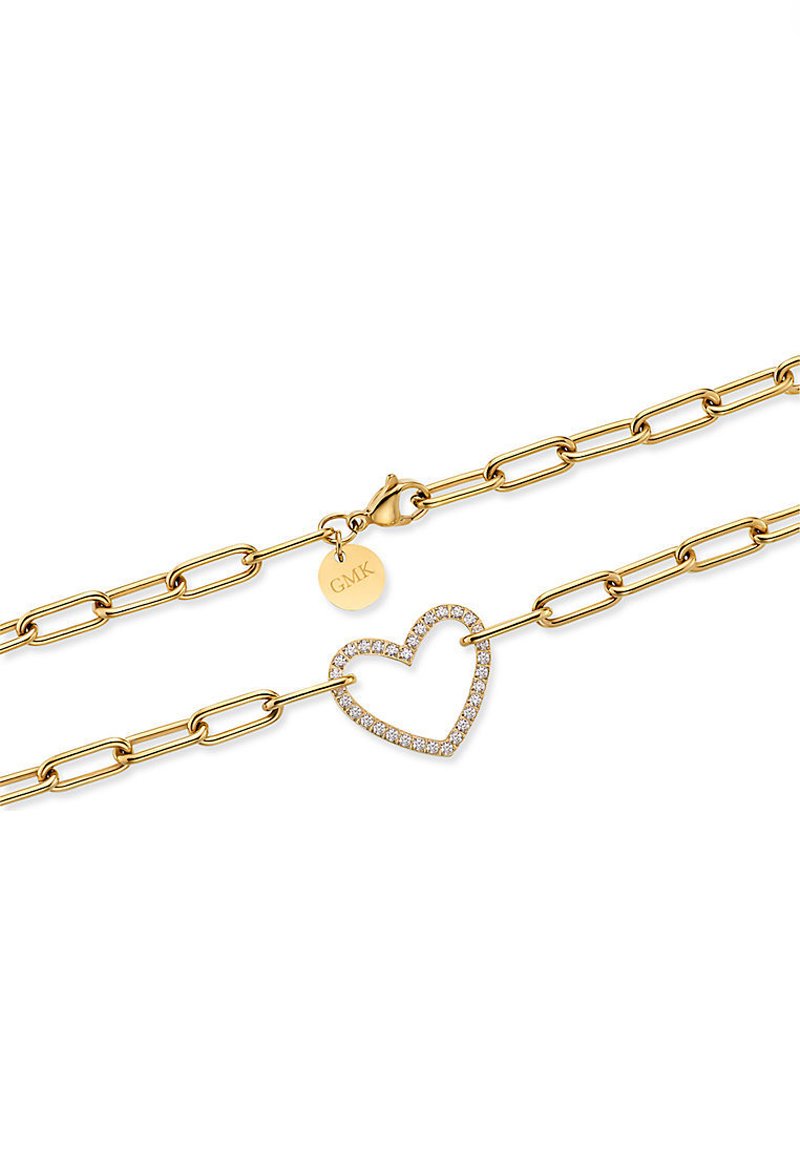 guido maria kretschmer by christ damen kette edelstahl 64 zirkonia halskette gold goldfarben zalando de