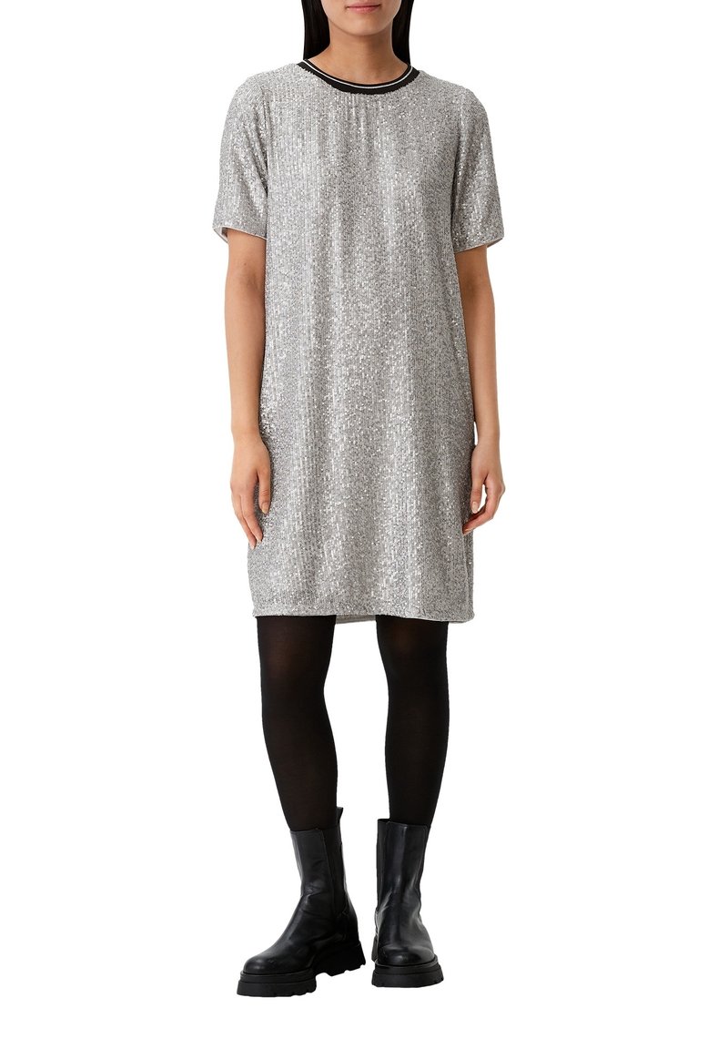 comma casual identity Cocktail dress / Party dress - silver-coloured -  (Pre-owned) - Zalando.ie