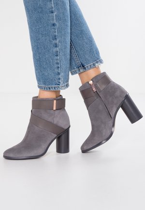 Kotníková obuv na vysokém podpatku - dark grey