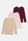 3 PACK - Блуза с дълги ръкави - beige/ bordeaux/ light pink