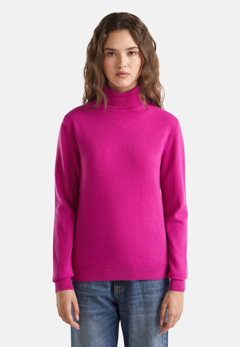 Sweter Color United Colors of Benetton REGULAR FIT - Sweter/liliowy - Zalando.pl