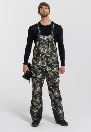 ST. ANTON BIB PANTS - Skibroek - green camouflage
